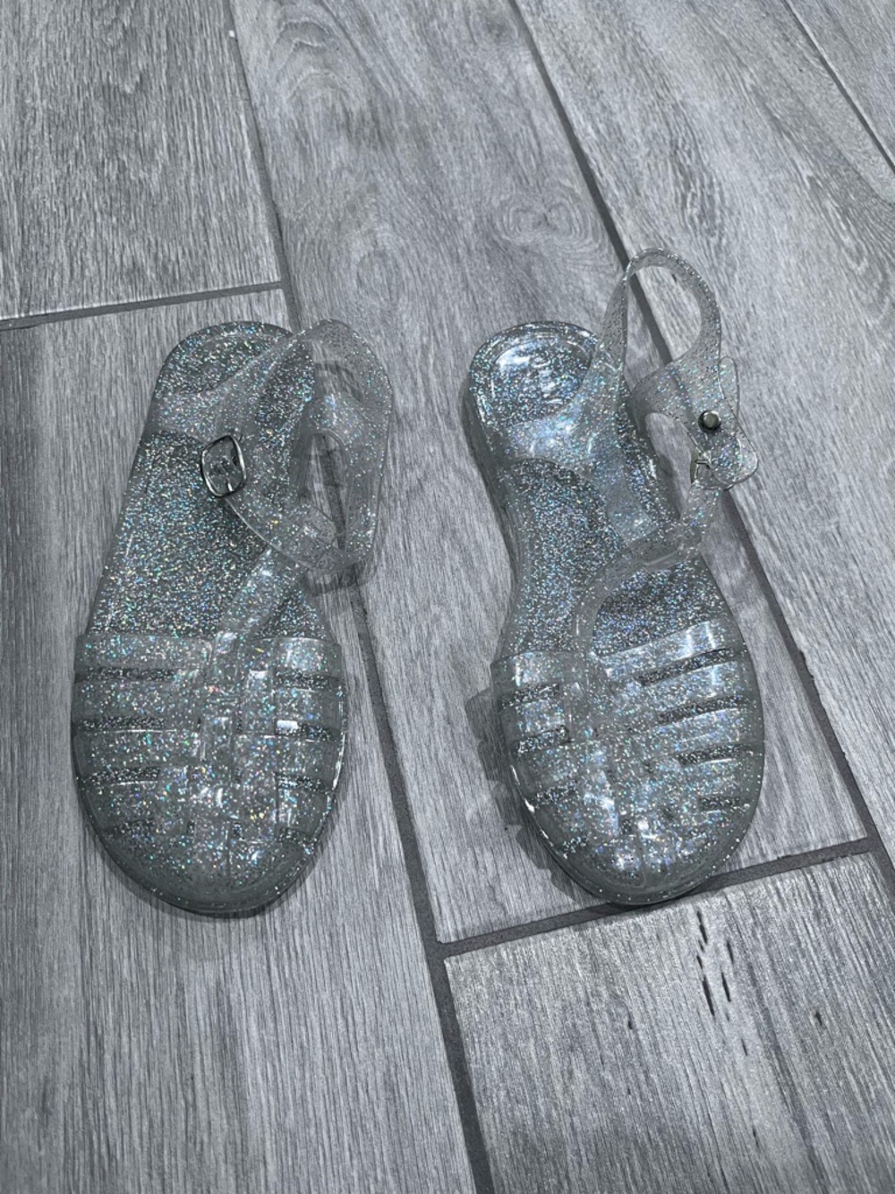 Old Navy Silver Glitter Kids Sandals